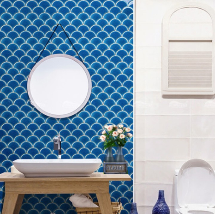 gạch mosaic trang trí gạch mosaic vảy cá