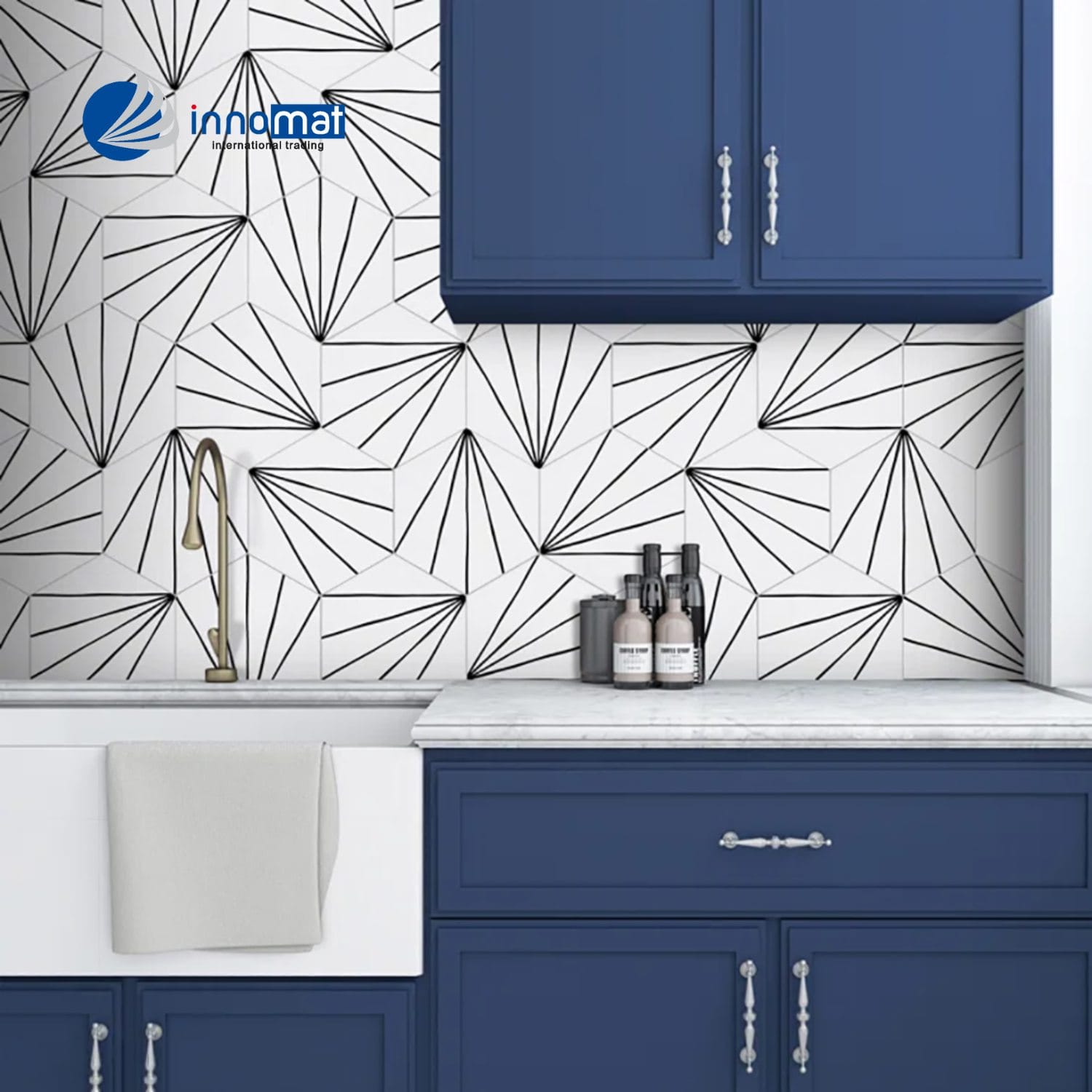 Ưu và nhược điểm dòng gạch Ceramic và Porcelain Gach porcelain op tuong 2
