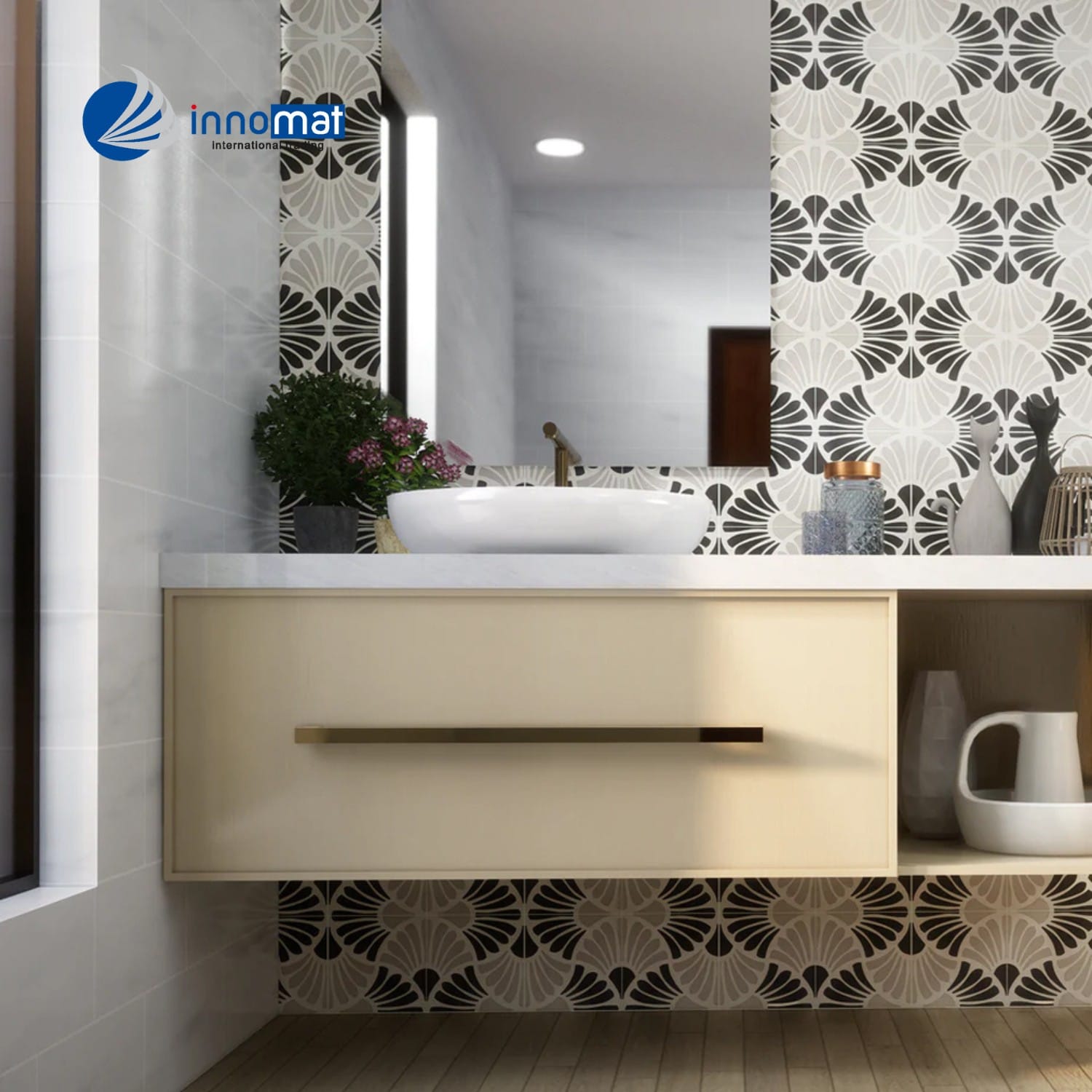 Ưu và nhược điểm dòng gạch Ceramic và Porcelain Gach porcelain op tuong 3