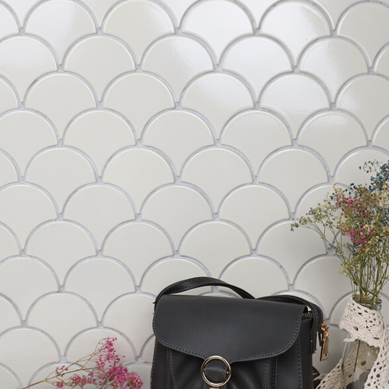 gạch mosaic trắng