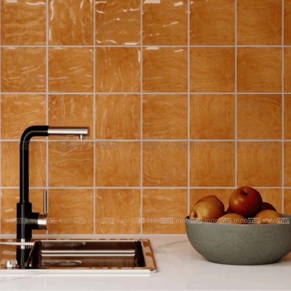 gạch thẻ vuông ốp tường hiệu ứng bê tông 120x120