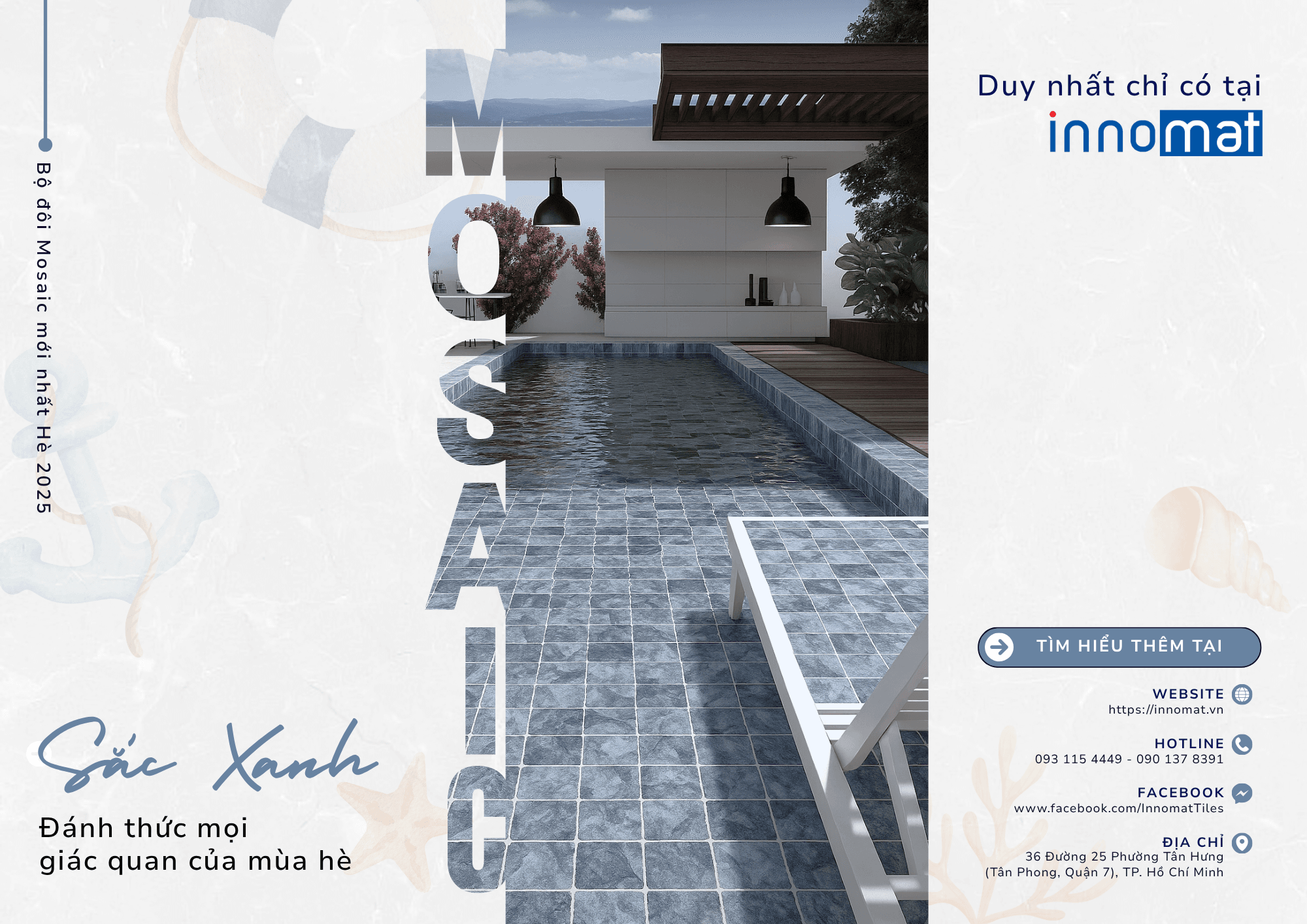 Biến nhà thành resort với gạch mosaic vân đá 'SEA COLLECTION' độc quyền Innomat 1