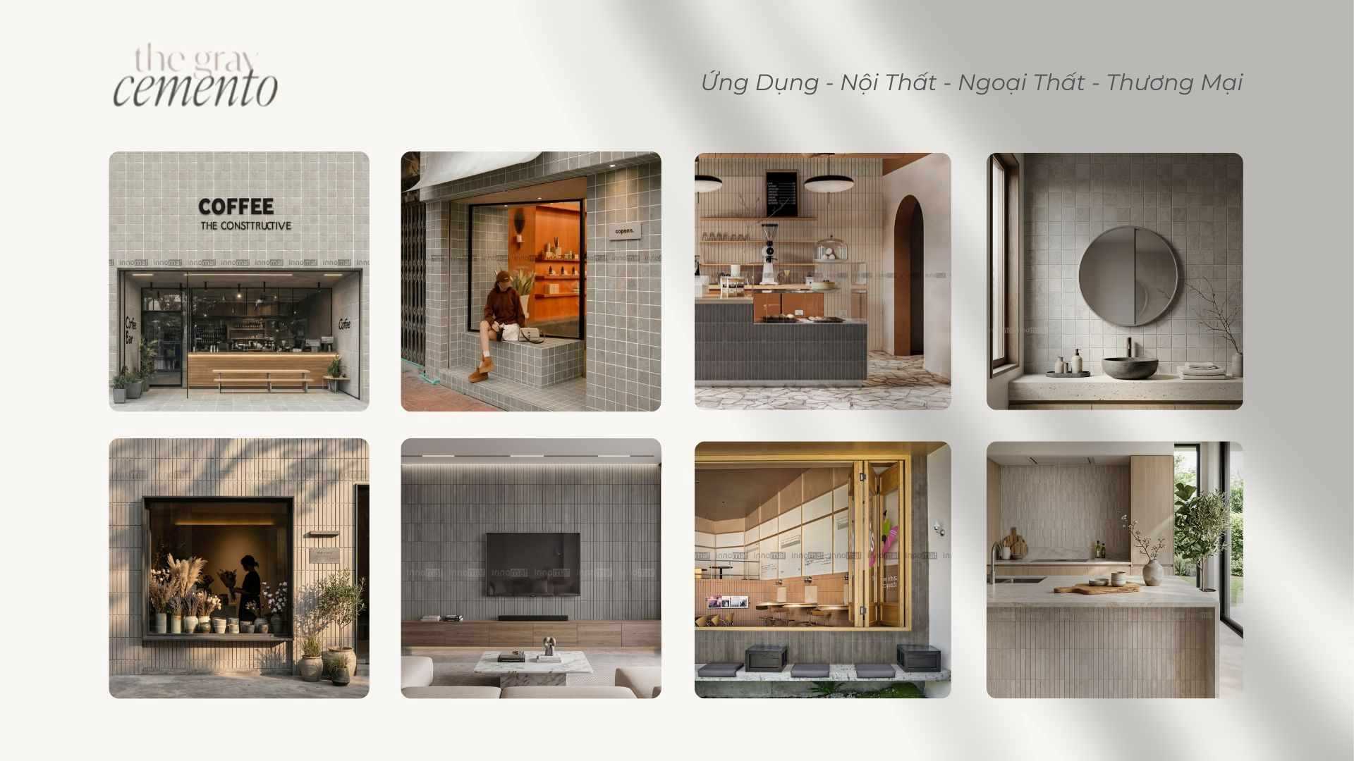 Gạch The Gray Cemento: Gạch Hiệu Ứng Xi Măng Ứng Dụng Của Gạch Mosaic The Gray Cemento