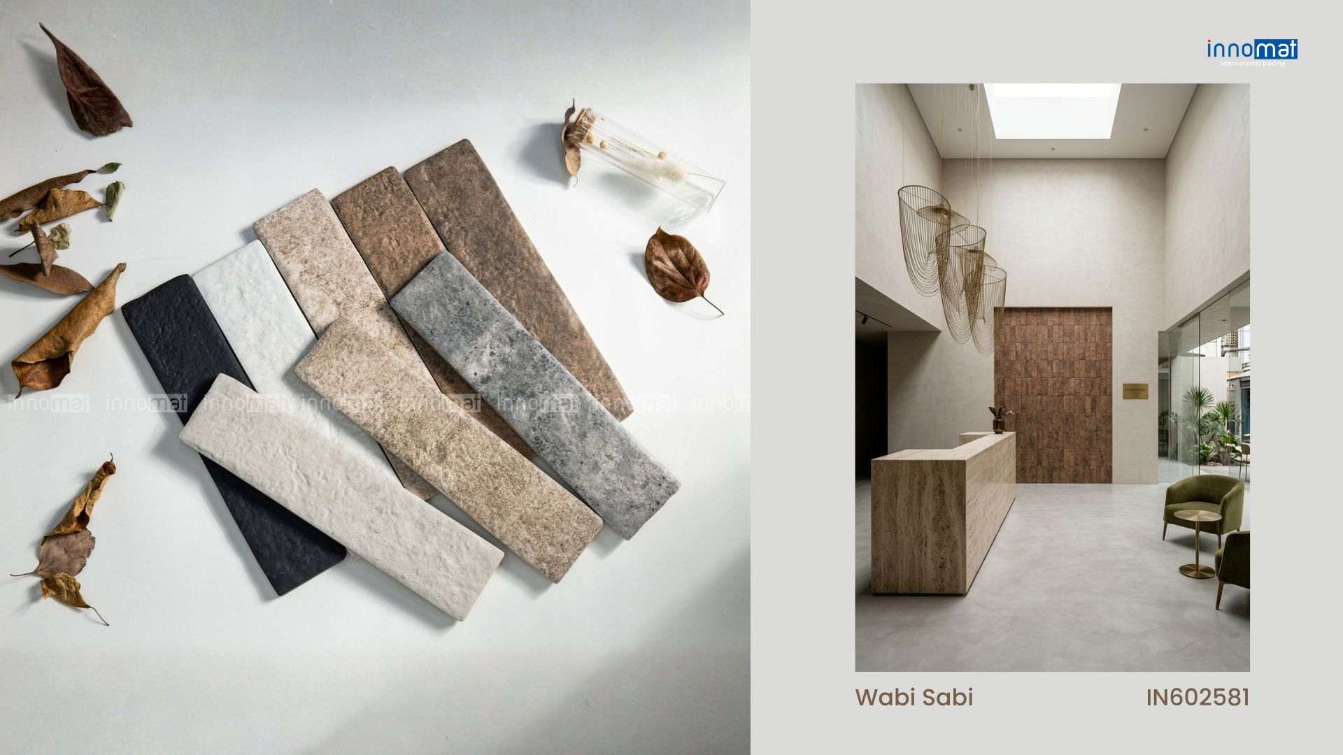 Gạch Thẻ IN602581 INNOMAT ĐỘC QUYỀN Gạch Thẻ IN602581 - Wabi Sabi INNOMAT Phối Cảnh