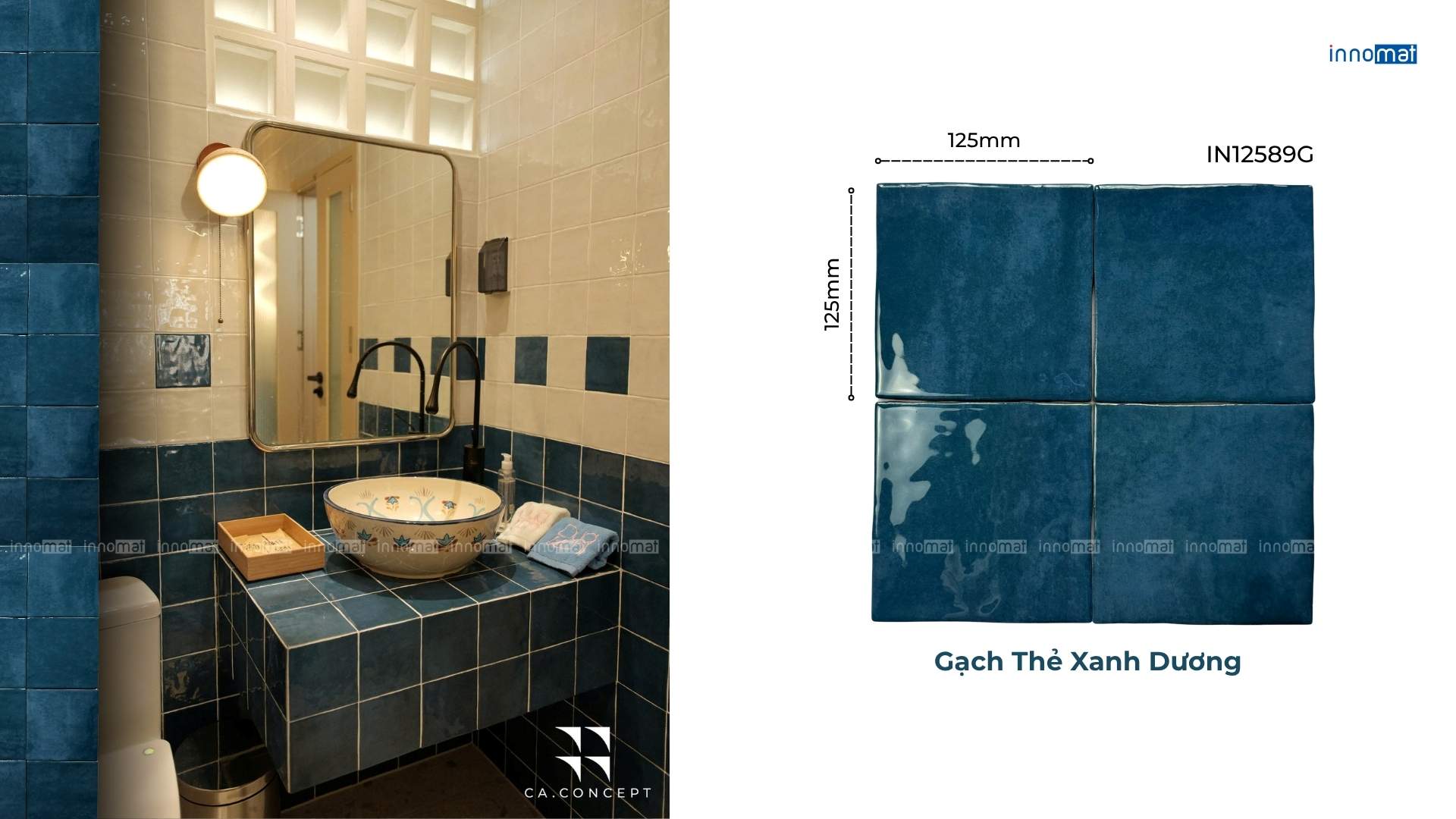 Cá Concept x Innomat: Bản Giao Thưởng Nội Thất Tại Dua Uchi Airbnb Gạch Thẻ Xanh Dương: Tinh Thần Địa Trung Hải Phóng Khoáng Nơi Bồn Ngâm Thư Giãn