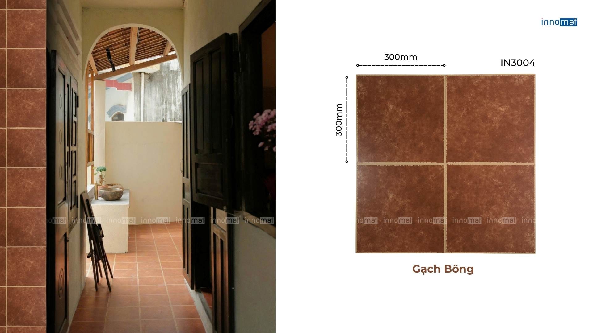 Gạch Bông Innomat - Kiến Tạo Bức Tranh Hoài Niệm Xưa Cũ Tại Nậu 1978 Gạch Vuông Tông Cam Đất Innomat: Nét Thô Mộc Ấm Cúng