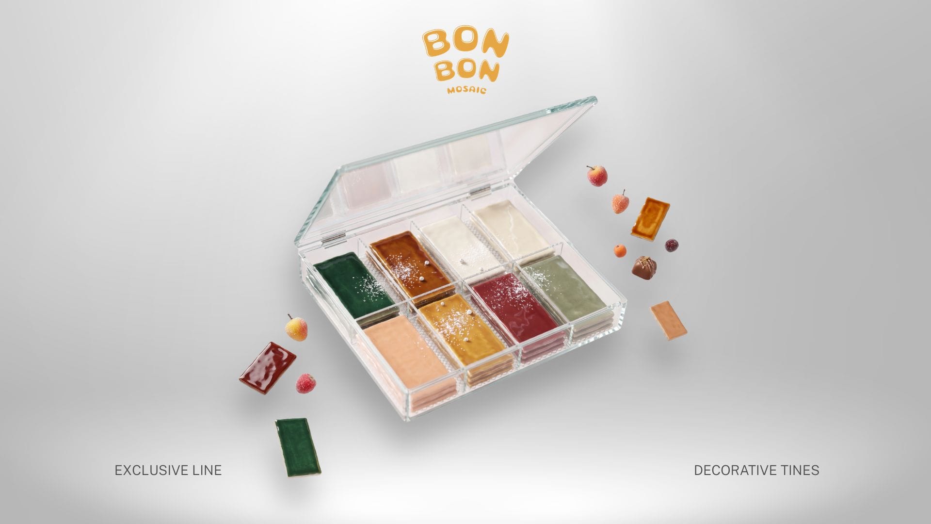 BonBon Mosaic - Bộ Sưu Tập Gạch Mosaic 68×136mm Đầy Màu Sắc