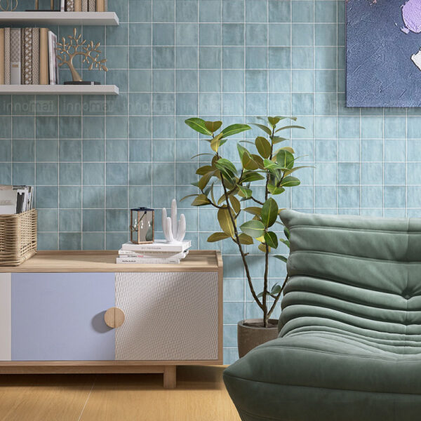 gạch thẻ vuông xanh biển